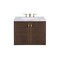 James Martin Vanities Amberly 30in Single Vanity, Mid-Century Walnut w/ 3 CM Carrara Marble Top 670-V30-WLT-3CAR - alternate 6